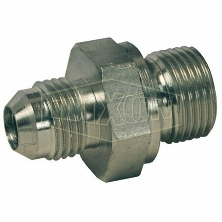 DIXON Hydraulic Adapter, 1-1/16-12 x 3/4-14 Nominal, 37Deg Male JIC Flare x Male BSPP, Carbon Steel, Domesti B3800-12-12